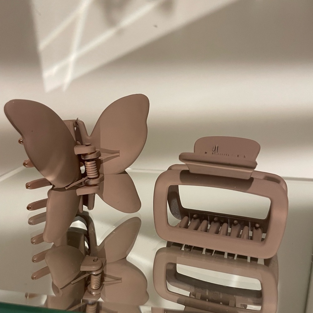 🤎 Brown Beige Hair Clips 🤎